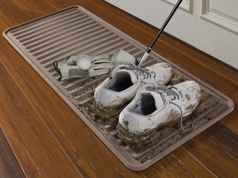 WeatherTech حامل الأحذية WeatherTech (16"x36") - بني - سجادة متينة للأحذية والأحذية المتسخة - Image 5